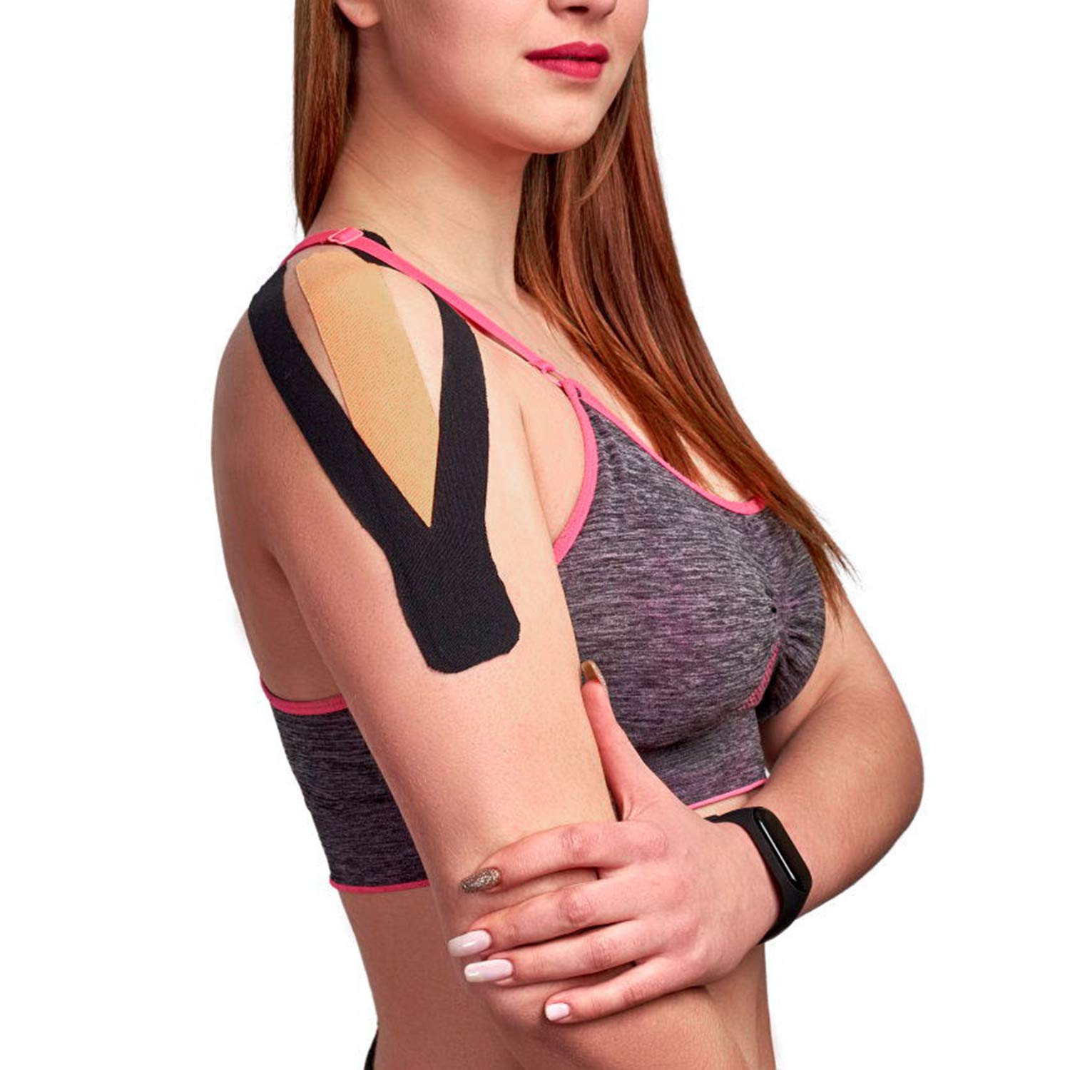 TOBWOLF Set Di Nastri Kinesiologici In Cotone Elastico – 5/7.5/10 Cm X 5 M, Per Fisioterapia, Sollievo Dolore E Supporto Muscolare