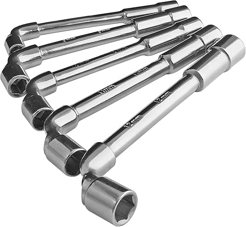 Miniatura 1 de Piutouyar 5 llaves hexagonales métricas en forma de L en forma de L, llave hexagonal de codo de doble cabeza para herramienta de reparación mecánica