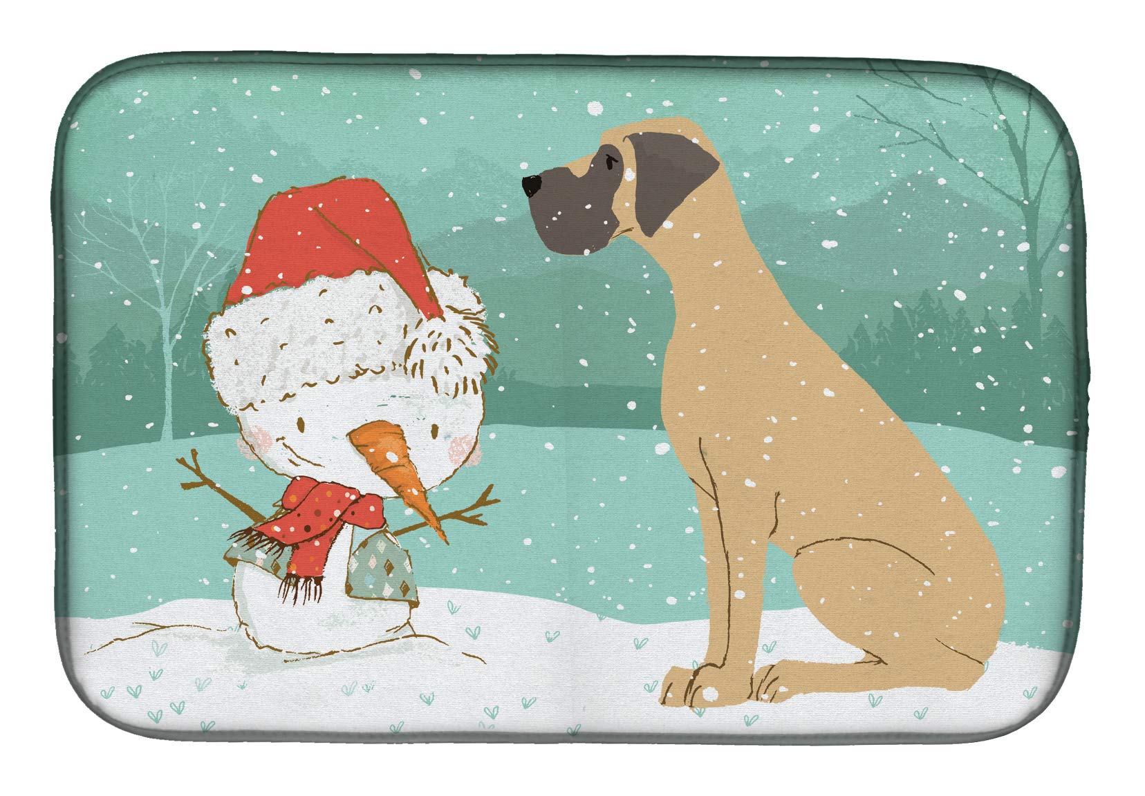 Tapis d'évier en polyester Caroline's Treasures CK2040DDM, tapis de cuisine décoratif de Noël