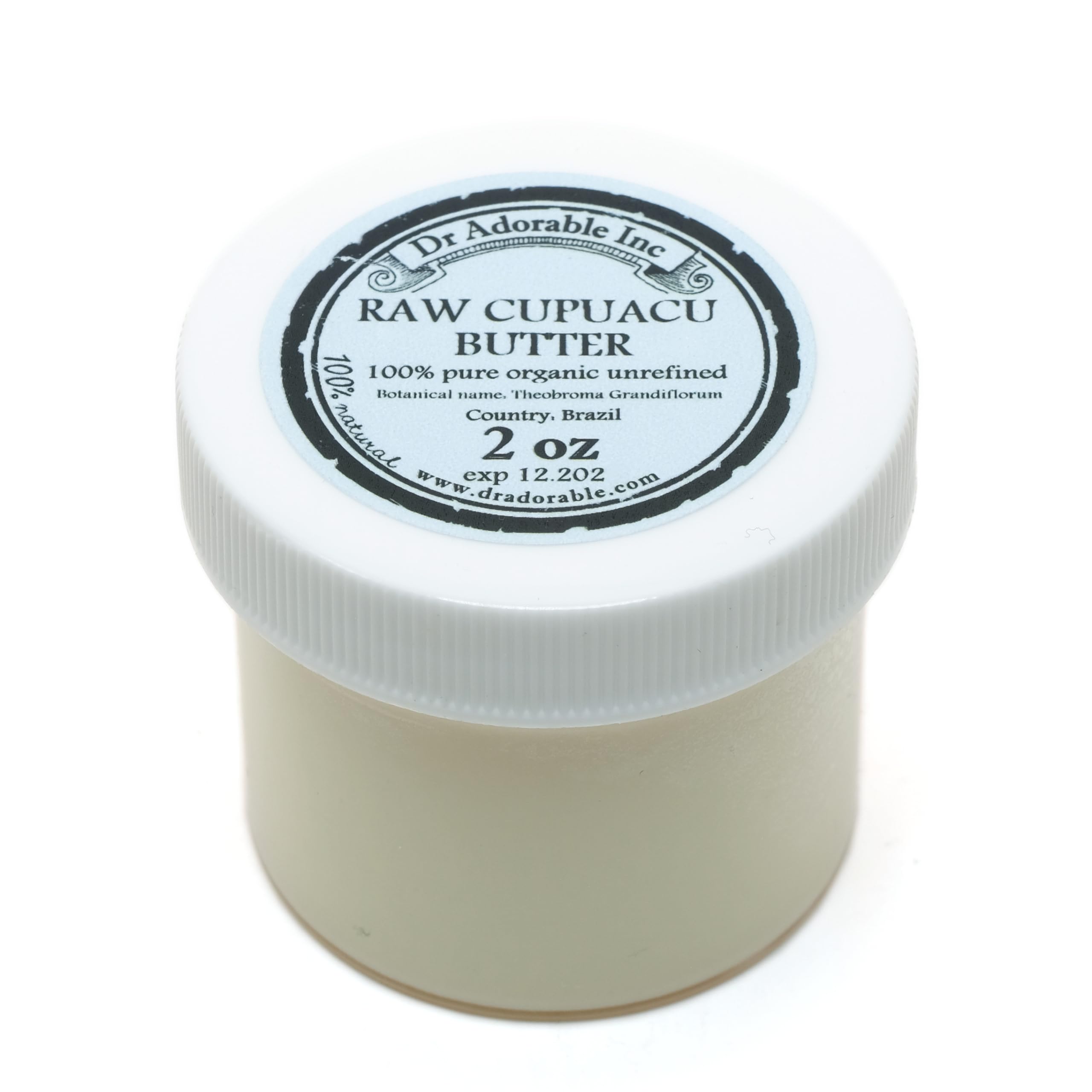 Dr Adorable - 2 oz - Cupuacu Butter - Exotic Unrefined Pure Natural Organic Cold Pressed