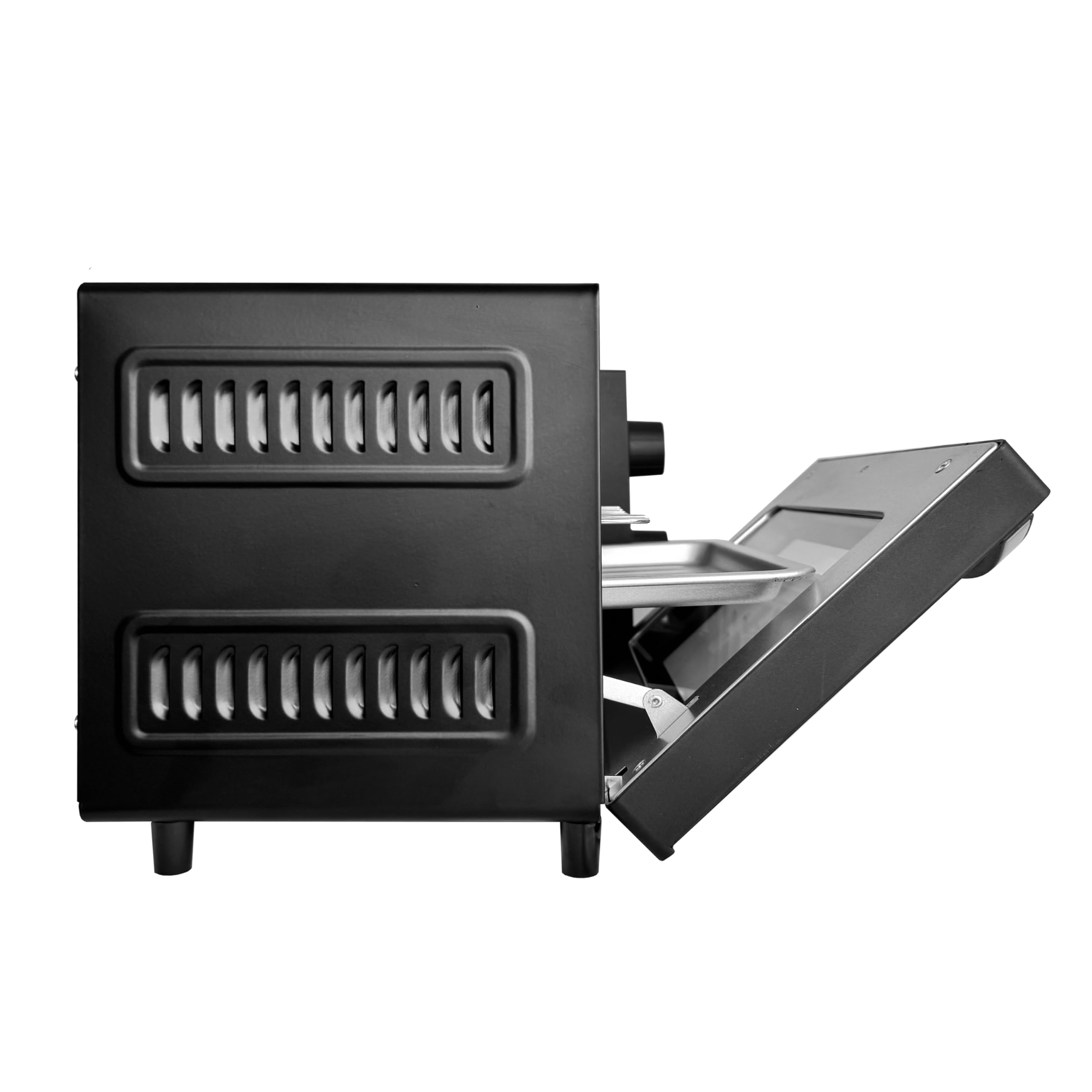 Silva Schneider Mini four MB 1000-10 l - Noir - 650 W - Réglage de la température de 100 à 230 °C - Minuteur avec signal de fin - Radiateur à quartz - Double porte en verre - Avec plat