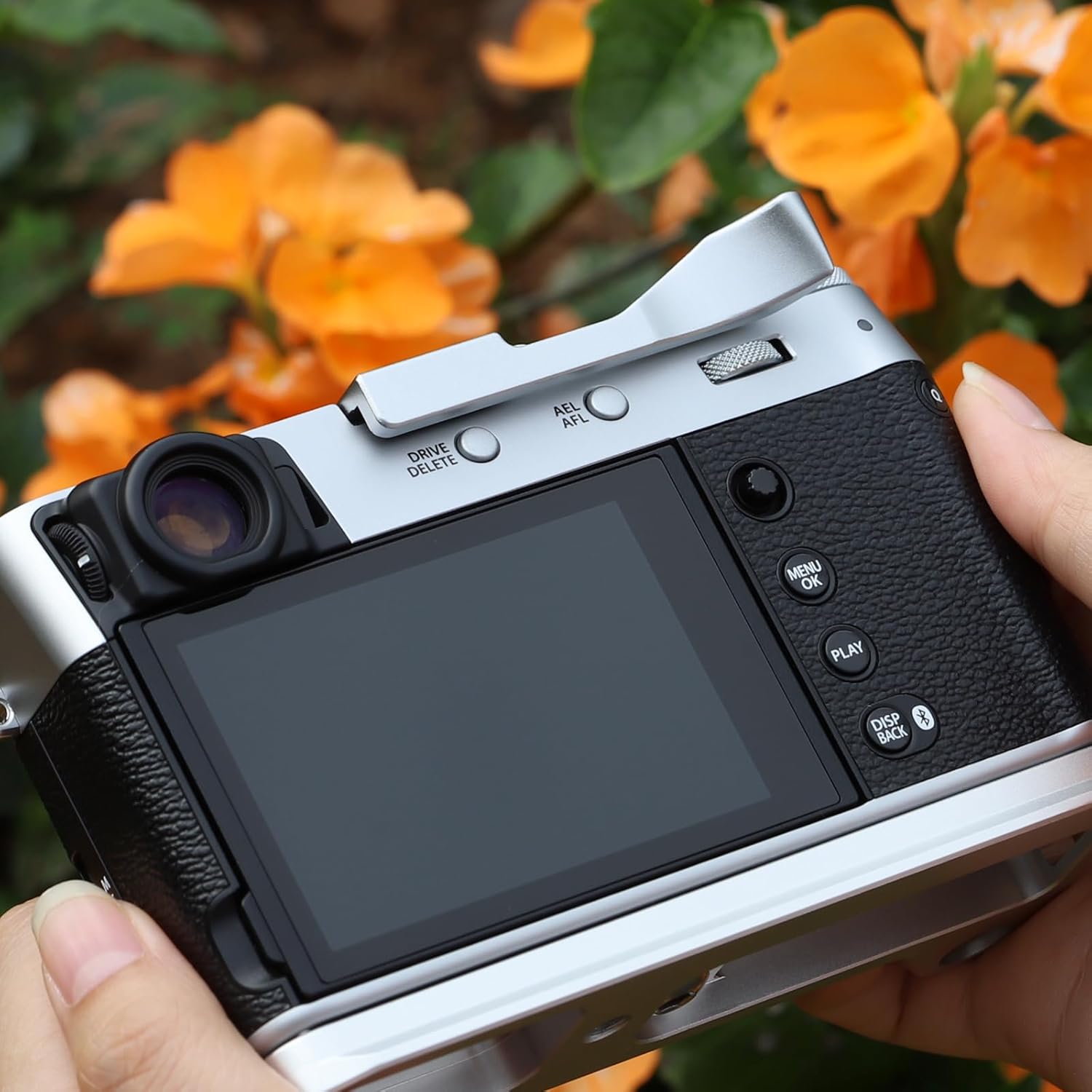 Haoge THB-XVS Metal Thumb Grip Up Rest Hand Grip for Fujifilm X100VI Fujinon X100V Camera Accessories Silver Hot Shoe Thumb Up - Image 4