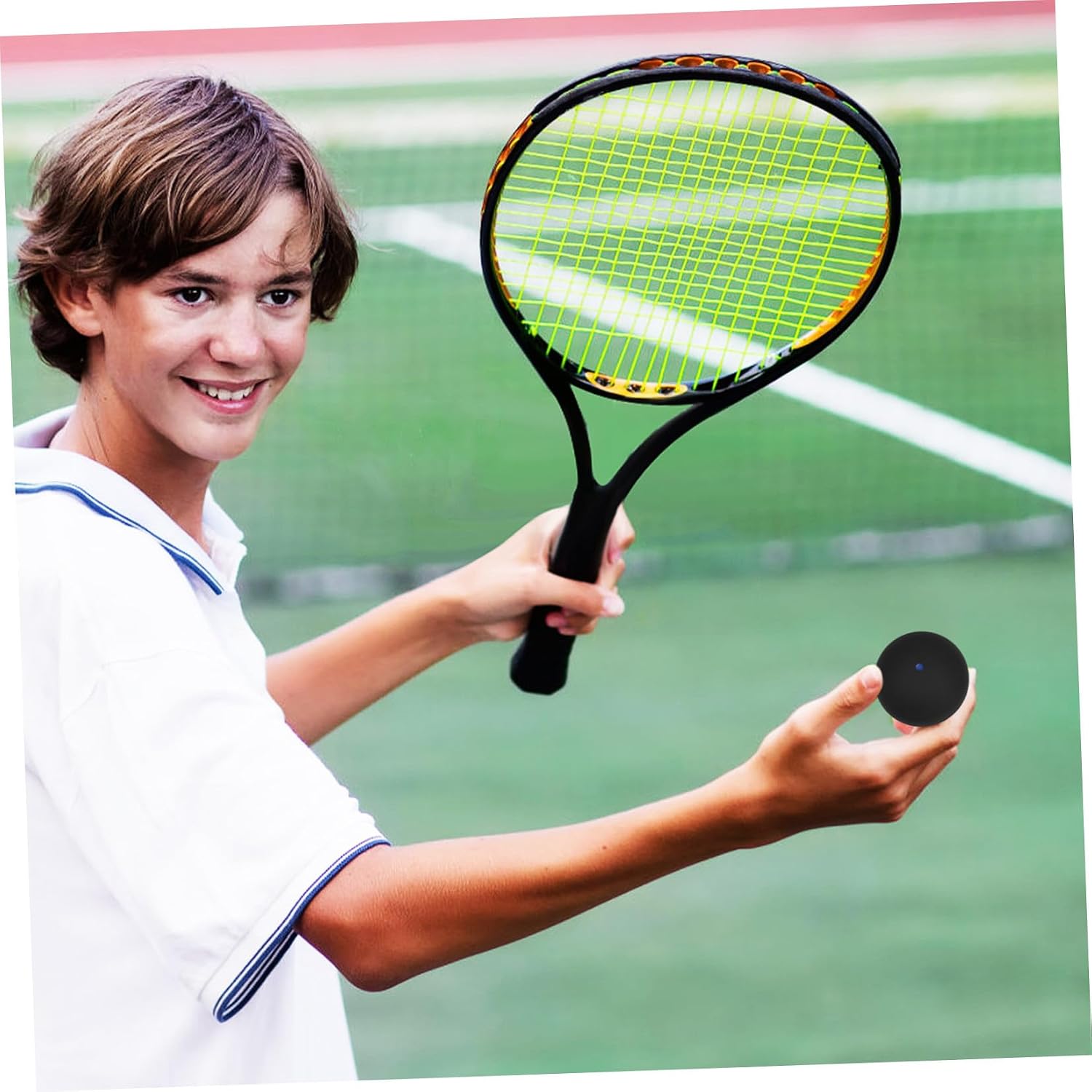Single Blue Dot Squash Balls Rubber Training and Practice Competition Balls for Beginner Squash Players High Elasticity