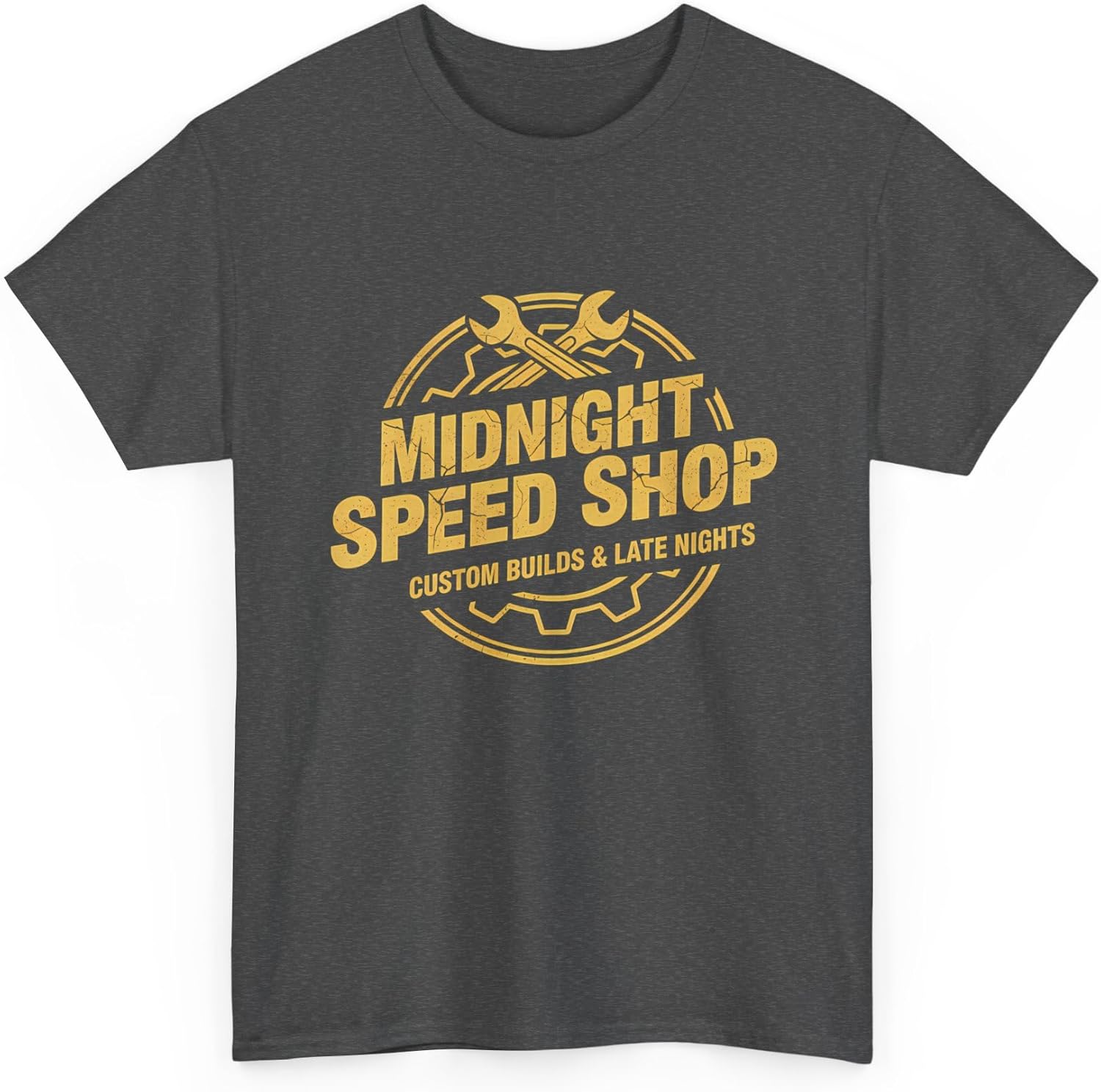 Vintage Mechanic Midnight Speed Shop Graphic Hot Rod Drag Racing Garage