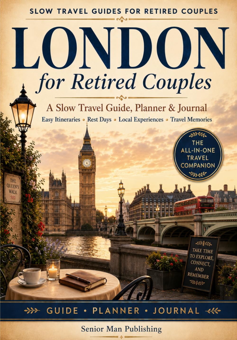 London for Retired Couples: The All-in-One London Travel Companion with Easy Itineraries, Practical Planning Pages, Checklists, Rest Days, Local Experiences, and a Write-In Travel Journal
