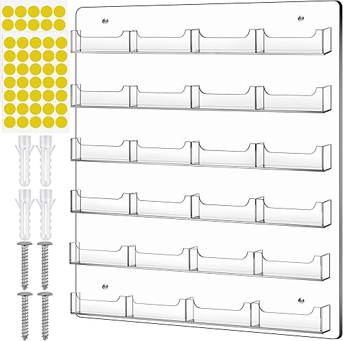 TURSTIN Soporte para tarjetas de visita de pared, soporte de marketing transparente, soporte para tarjetas de visita de acrílico, organizador de