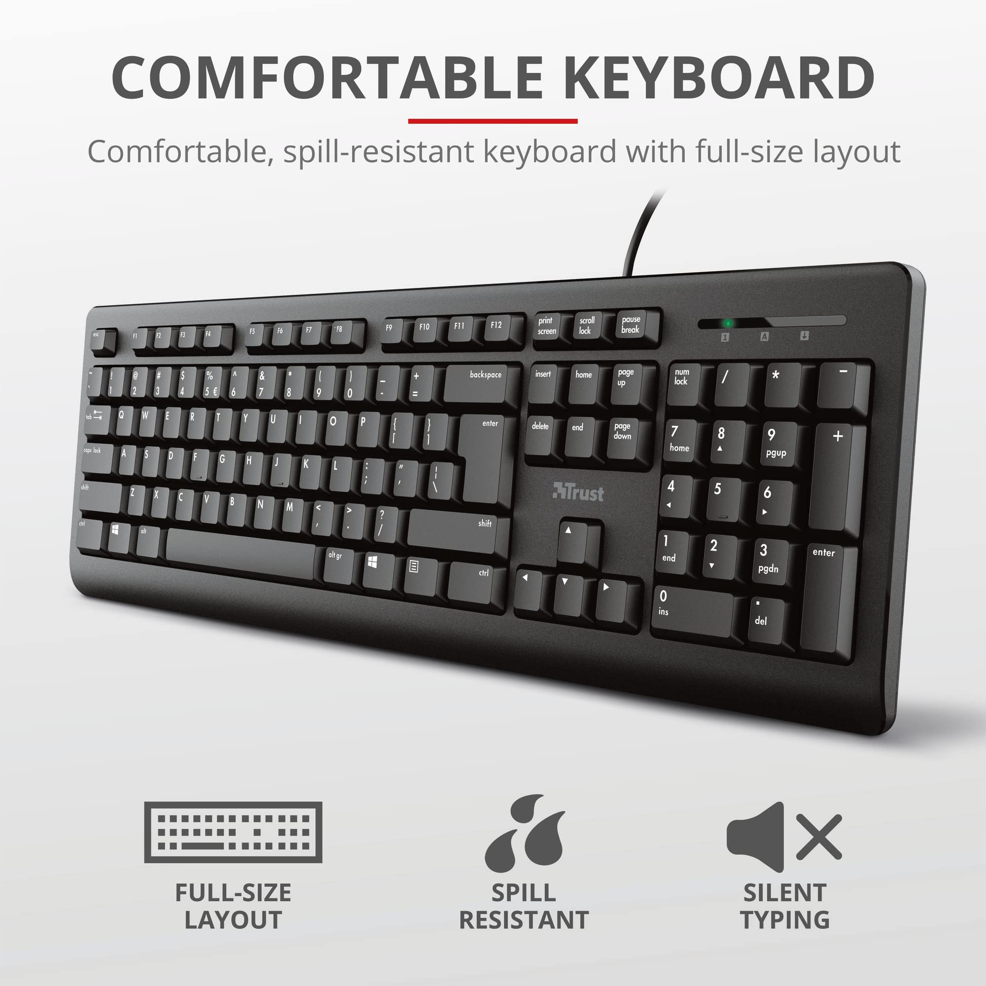 Tastiera Azerty Francese Set Home Office 4 In 1 Trust Primo