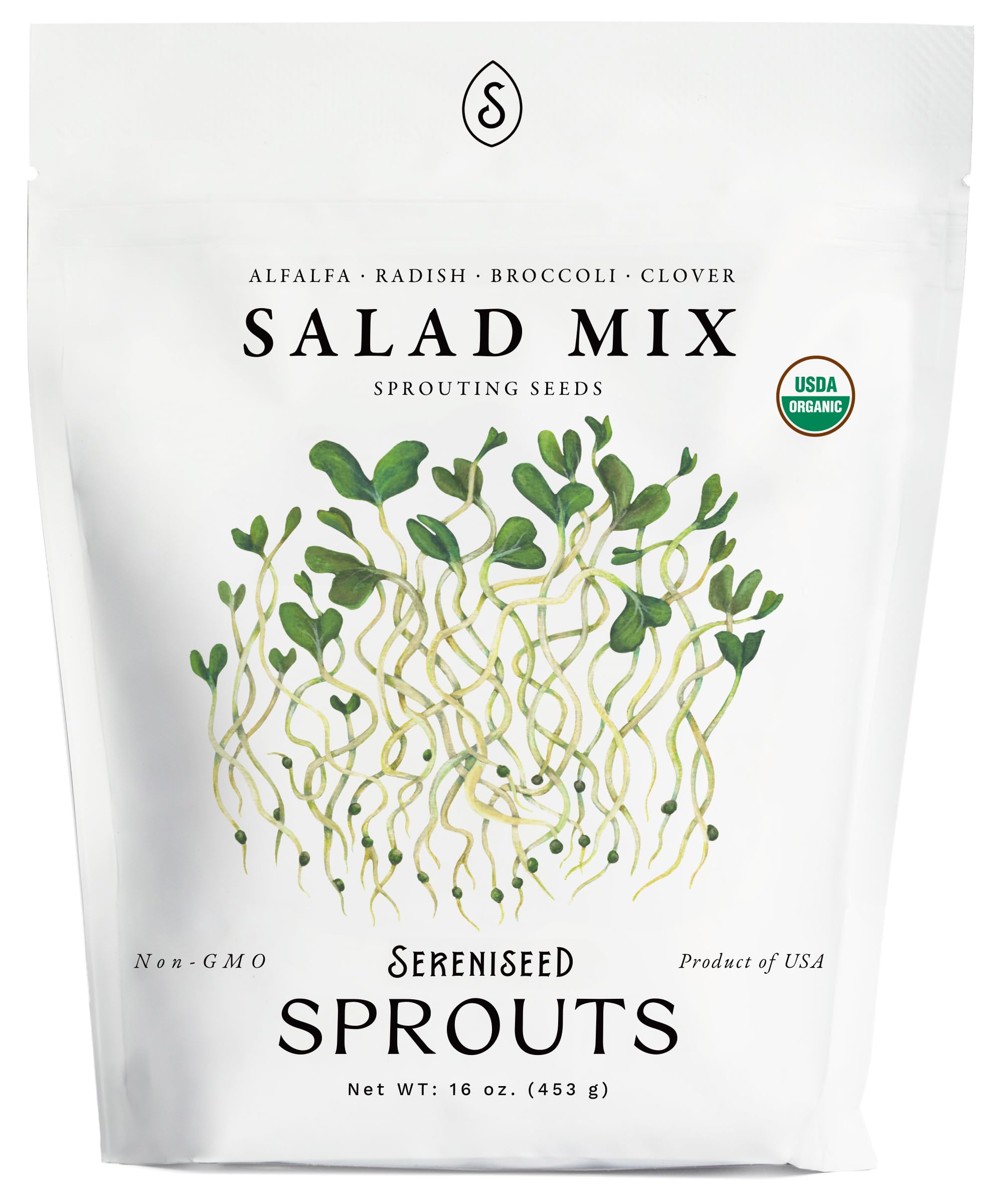 Sereniseed Organic Salad Mix Sprout Seeds