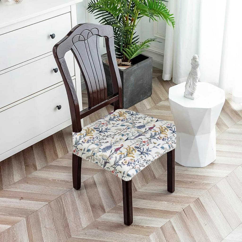 FABANE Dining Chair Seat Cover Set of 4 Seater pcs are Easily Washable Stretchable and Comfortable for Dining Room Home Decor Slip Cover Universal Size (4 Seat Covers, Beige)-image-15