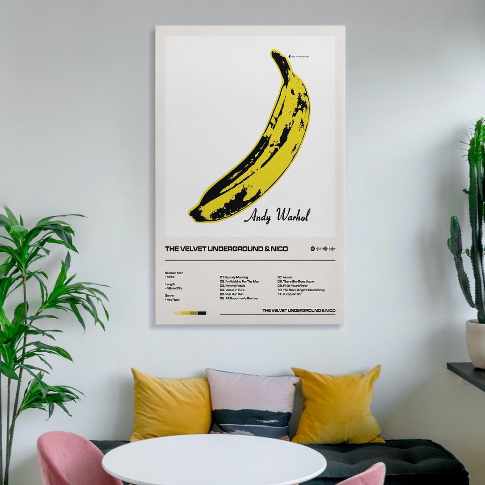 Poster Sur Toile The Velvet Underground & Nico 1967 The Velvet Underground 1 Pour Décoration De Chambre à Coucher, Bureau, Cadeau D'anniversaire, Sans Cadre (30 X 30 Cm