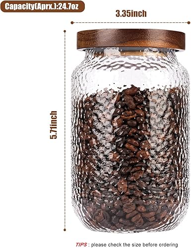 Miniatura 2 de WHJY Recipiente de almacenamiento de vidrio con tapa, tarros de vidrio herméticos, recipiente de té de granja, tarro de golosinas para perros para