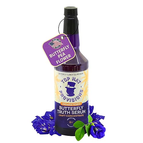 Top Hat Butterfly Truth Serum - Butterfly Pea Floral Extract - Blue Flower Tea Tincture - Blue Bitters - Unsweetened - Non-Alcoholic - Make Drinks de Top Hat Provisions
