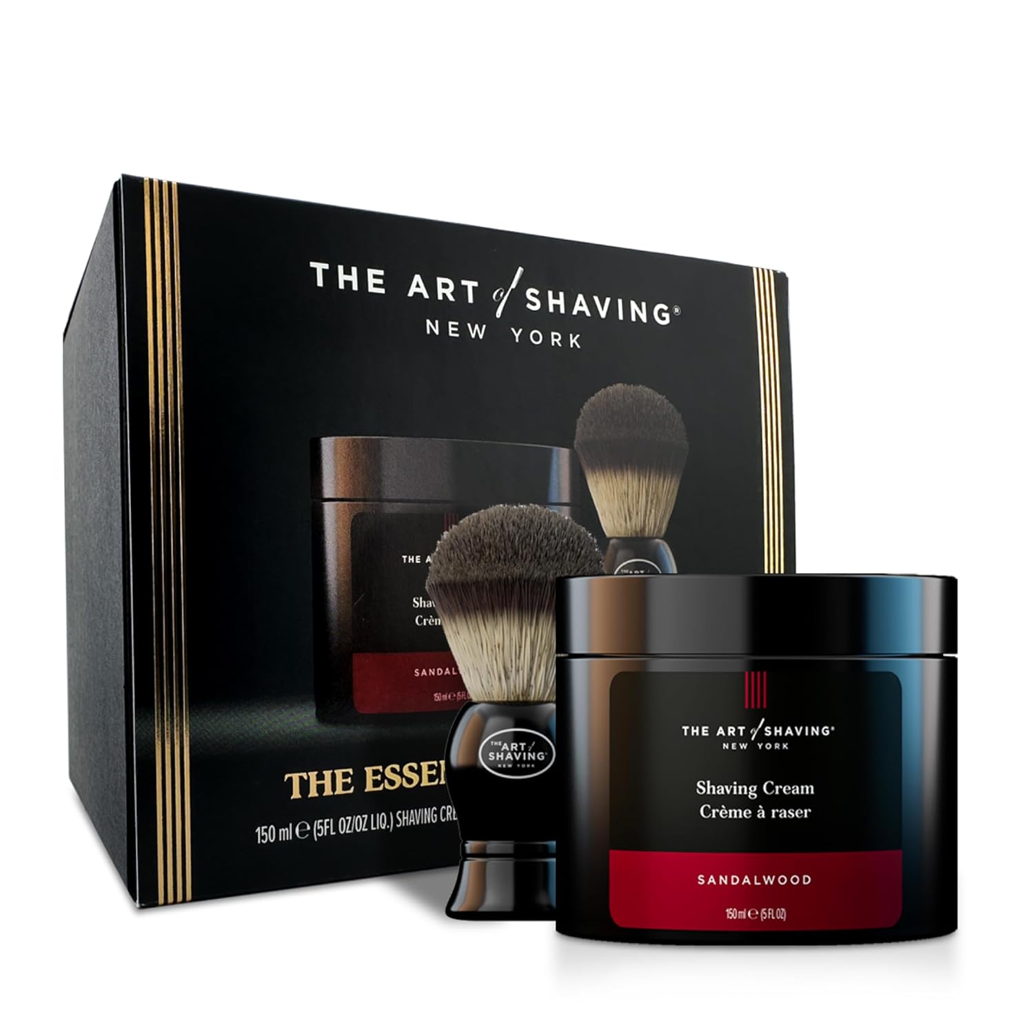 The Art of Shaving Icon Duo Kit – Sandalwood Shaving Cream (5 oz) and Shaving Brush – Prevents Shaving Burn for the Perfect Shave – Suitable for All Skin Types The Art of Shaving Icon Duo Kit – Sandalwood Shaving Cream (5 oz) and Shaving Brush – Prevents Shaving Burn for the Perfect Shave – Suitable for All Skin Types