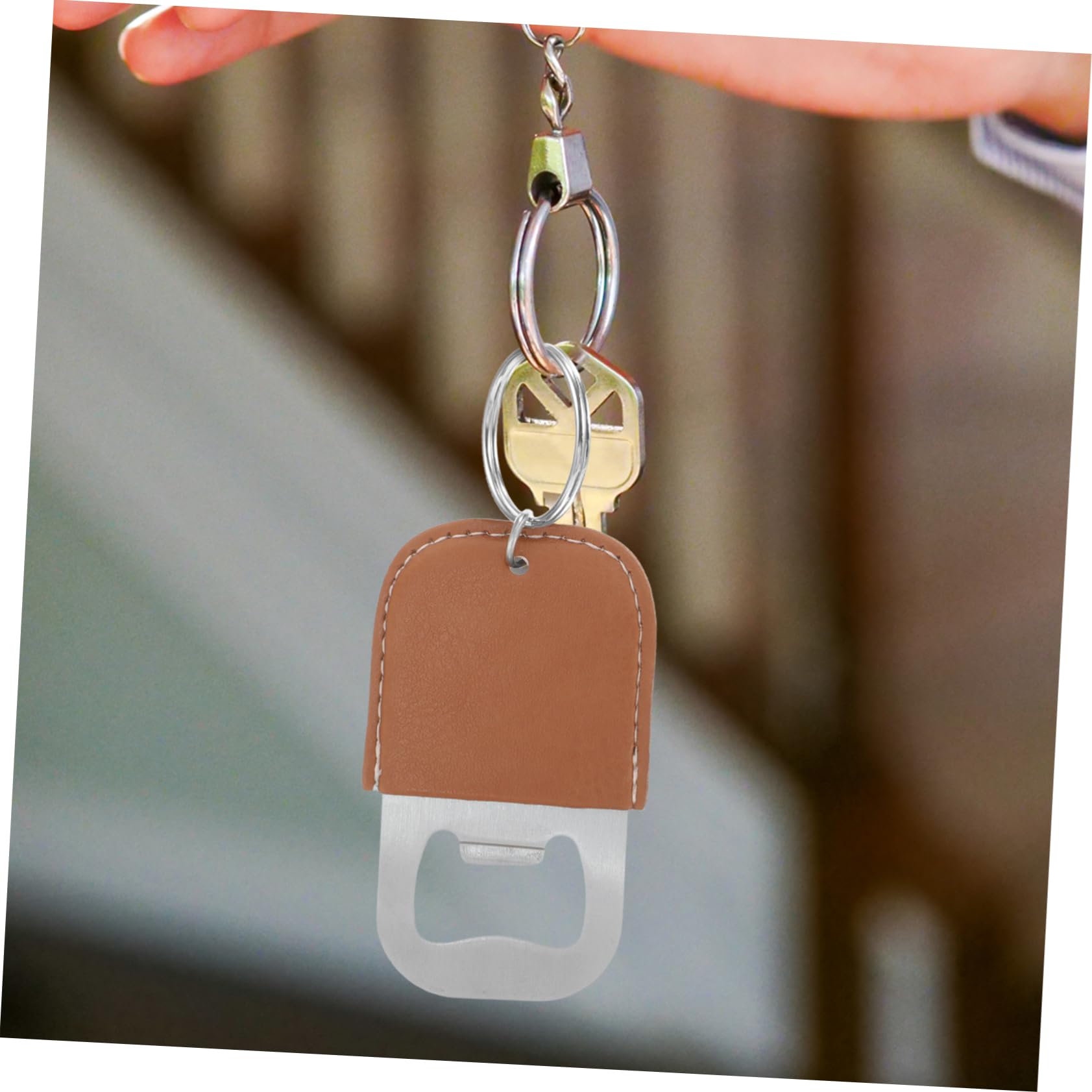 HAKIDZEL Keychain Bottle Opener Bottle Lid Remover Soda Beverage Opener Metal Keyring
