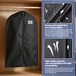 Garment Bags for Hanging Clothes - 39'' Suit Bag Cover for Storage and Travel, Dress Bags for Gowns Long (Black)