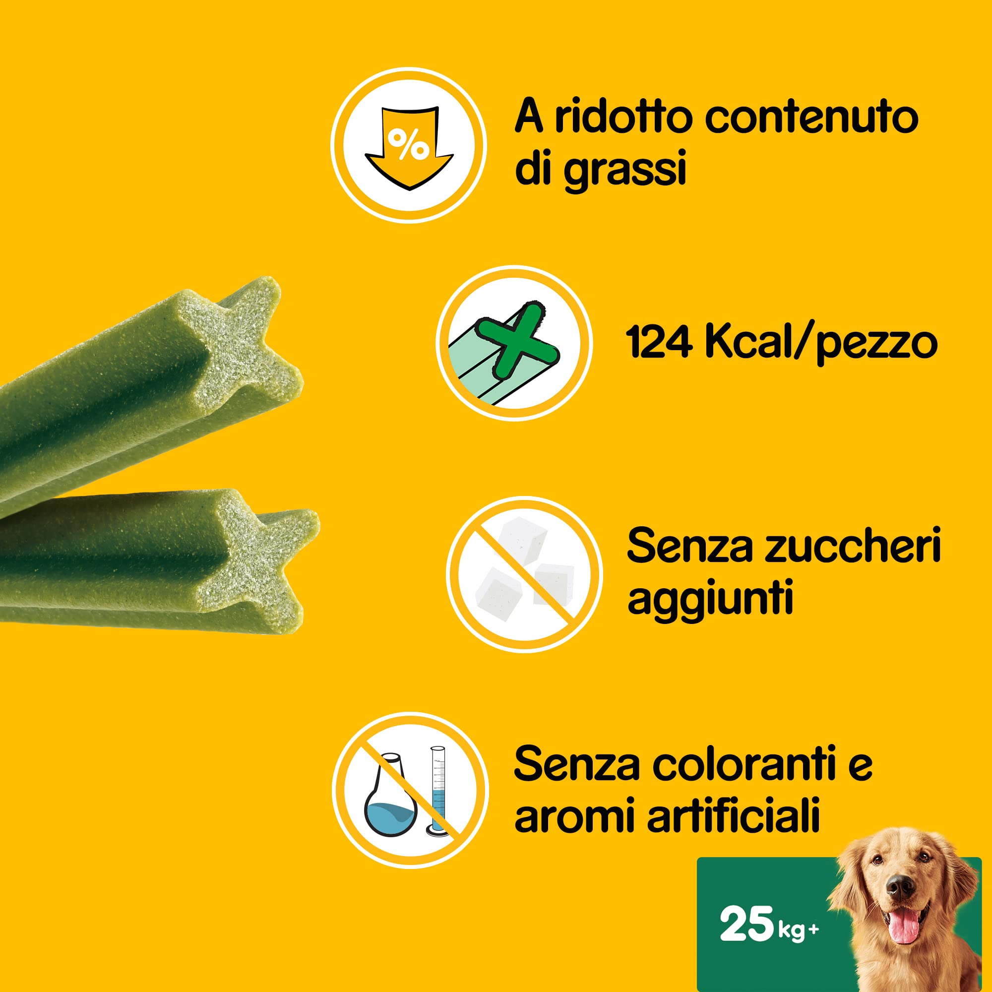 Pedigree Dentastix Fresh 70 Snack per la Igiene Orale (Cane Grande 25 kg+) 270 g 7 Bastoncini - 10 Pacchetti (70 Bastoncini in Totale)