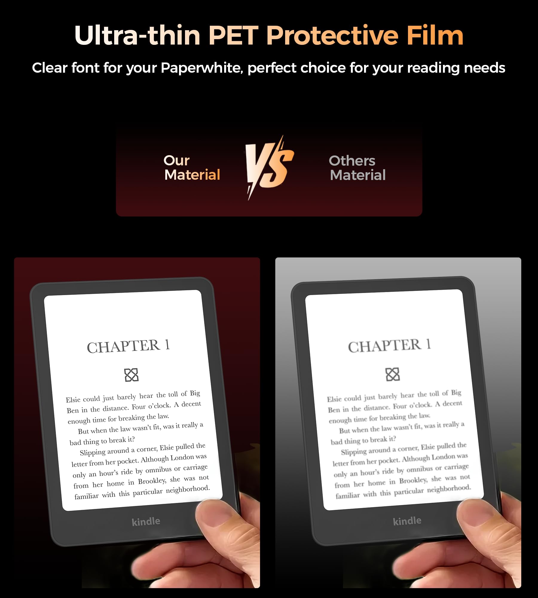 BHHB Pellicole Protettive PET per Kindle Paperwhite 7" 12° Gen 2024 e Kindle Colorsoft Signature Edition 2025