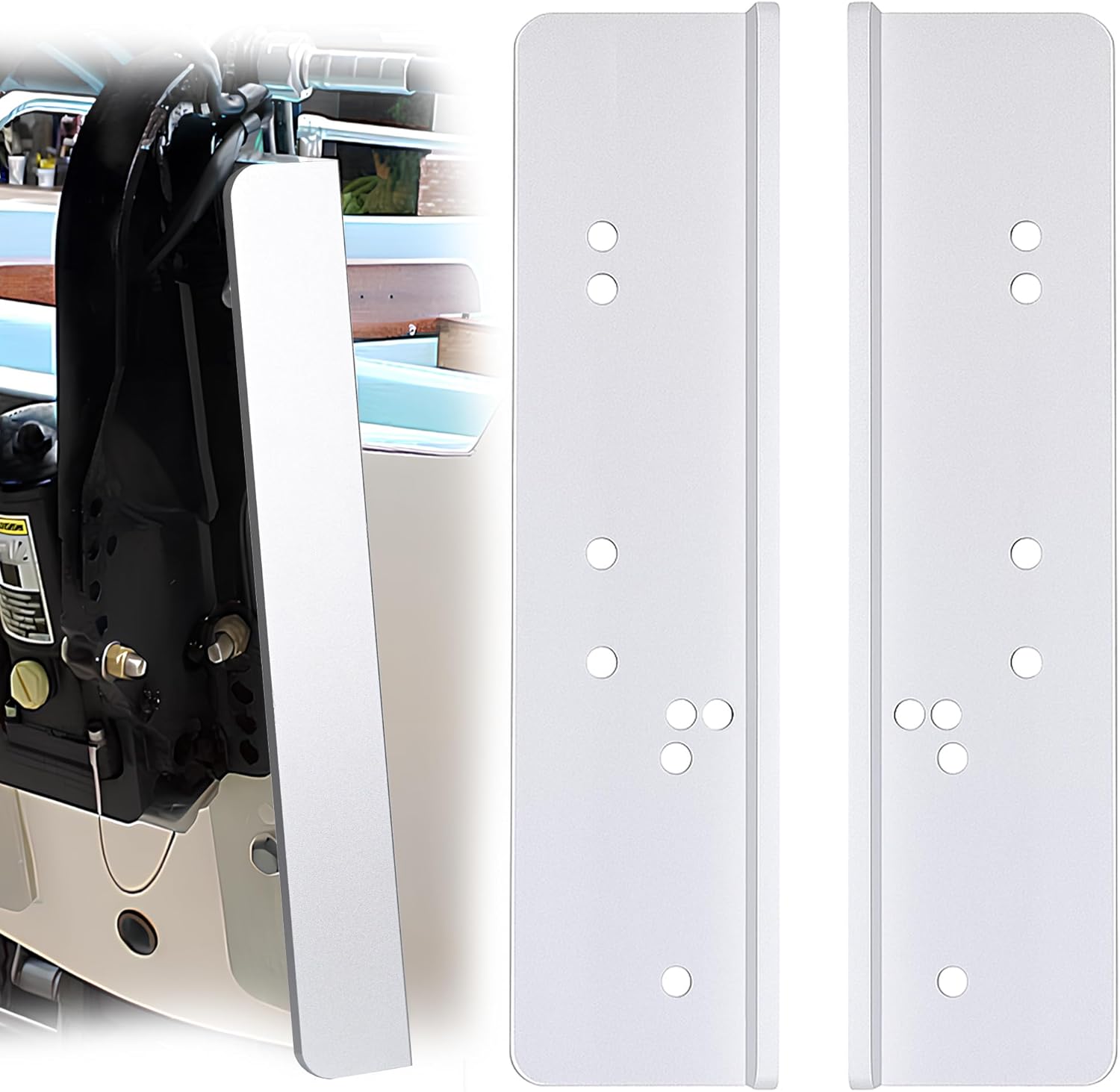 5" Jack Plates for Outboard Motor Aluminum Jack Plate Extension Set For Port + Starboard To Raise The Motor Higher