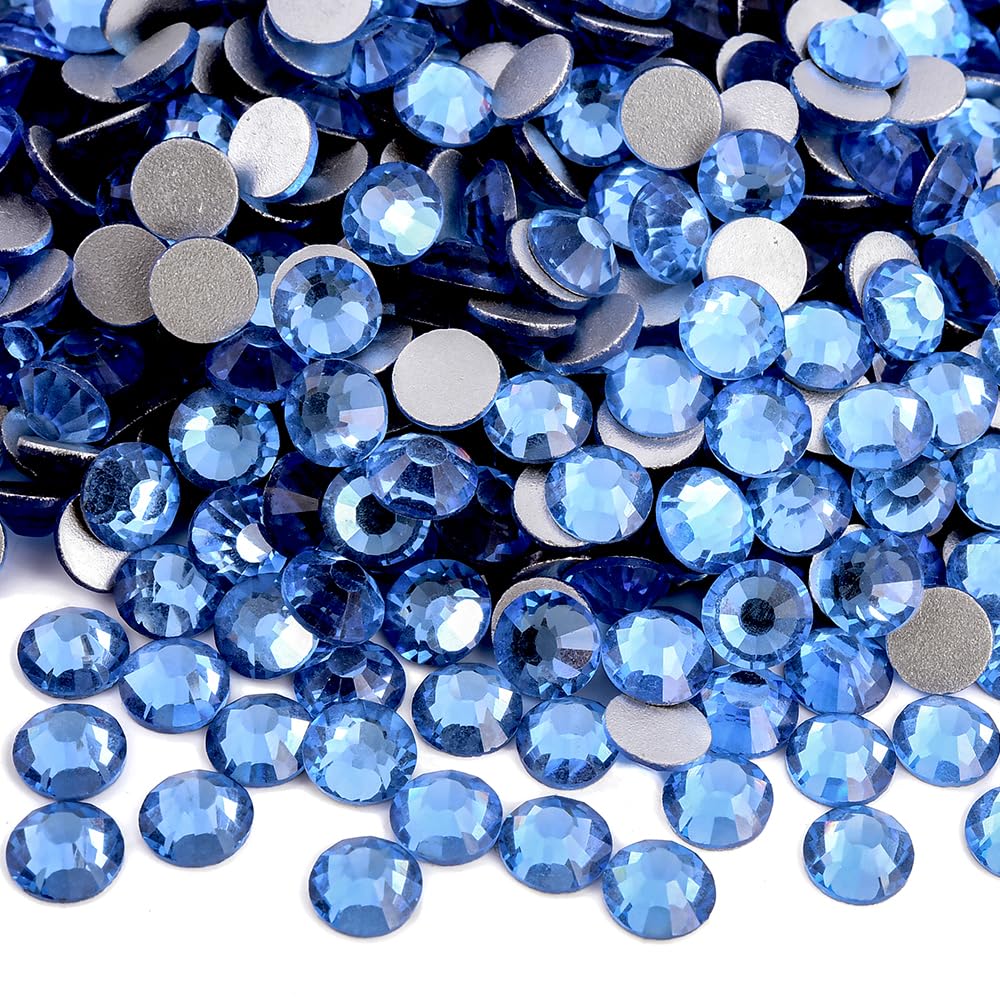 Glass Rhinestones Flatback Crystal for DIY Lt. Sapphire Mix SS6-20 2880pcs