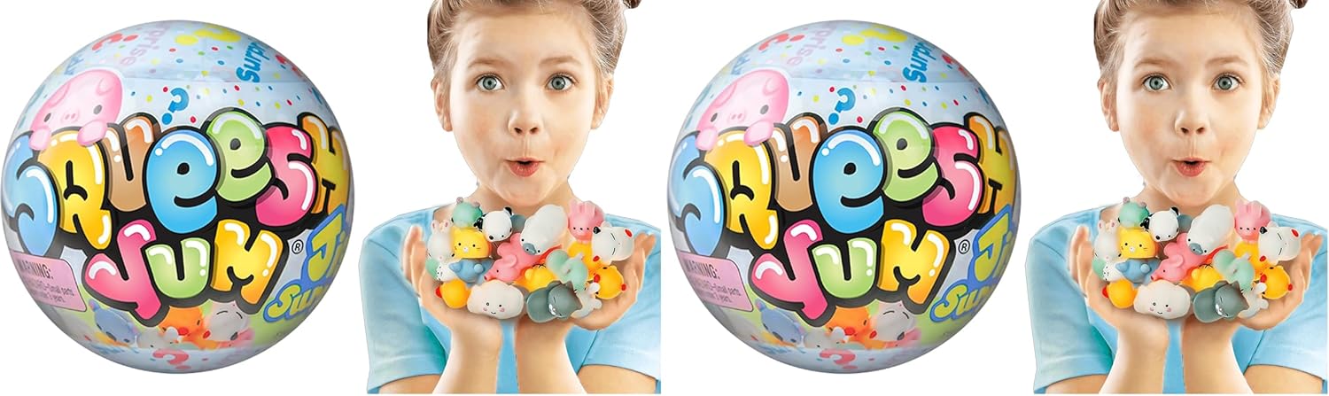 JA-RU Mini Mochi Squishy Animals Mystery Ball (1 Ball, 5 Mochi Squishy Toy) Slow Rise Squishies for Kids. Anger Management Toys. Kawaii Party Favors, Treasure Box Prizes. 3334-1p (Pack of 2)