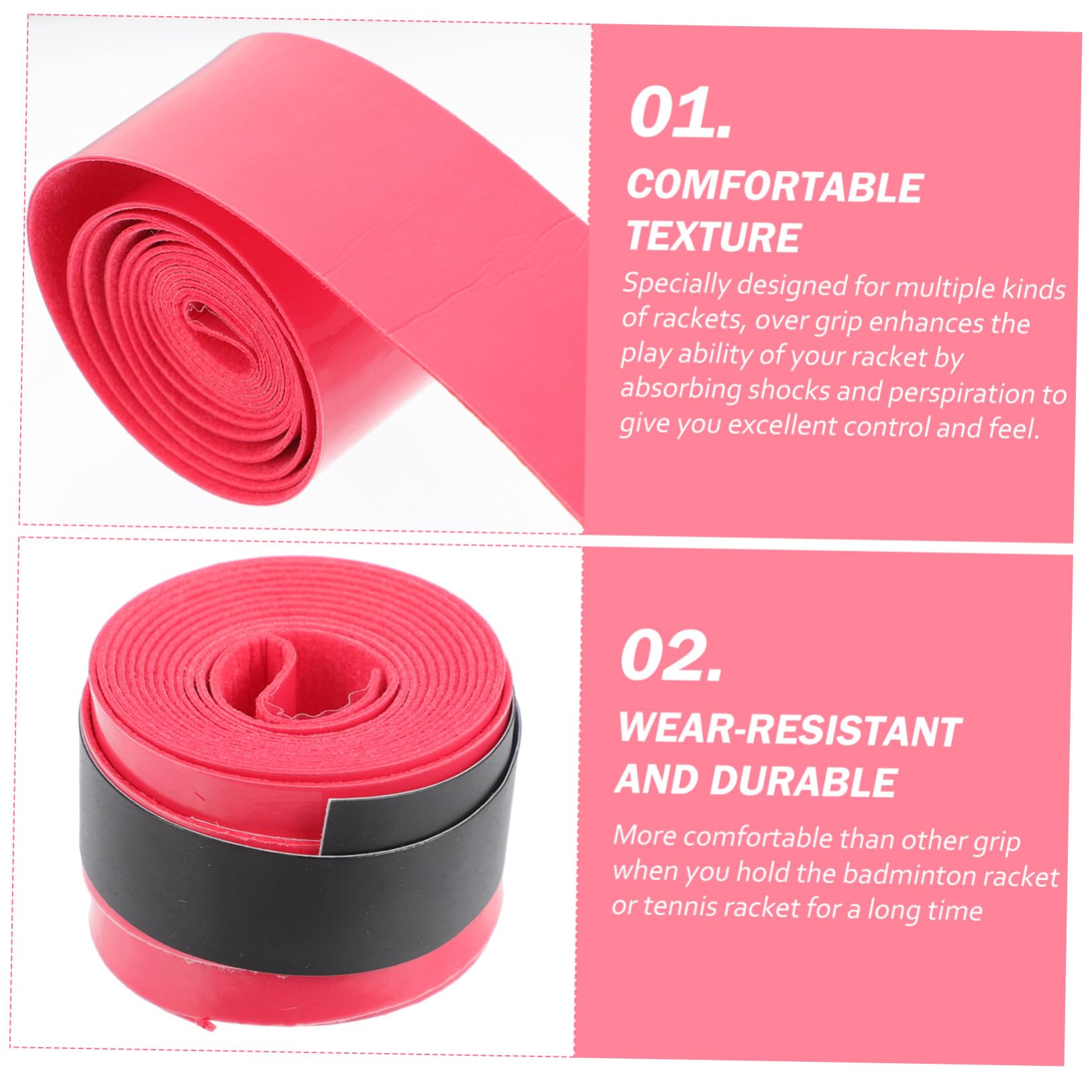 POPETPOP Fascia Antisudore Anti-Surriscaldamento per Racchette da Tennis Fasce Antisudore per Racchette Nastri Antiscivolo per Racchette da Softball Impugnatura Assorbente per Racchette