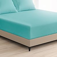 Vista 14 de Cosy House Collection Sábana bajera ajustable de bolsillo extra profundo de la serie 1500 – Sábana bajera de bolsillo profundo individual – Ultra