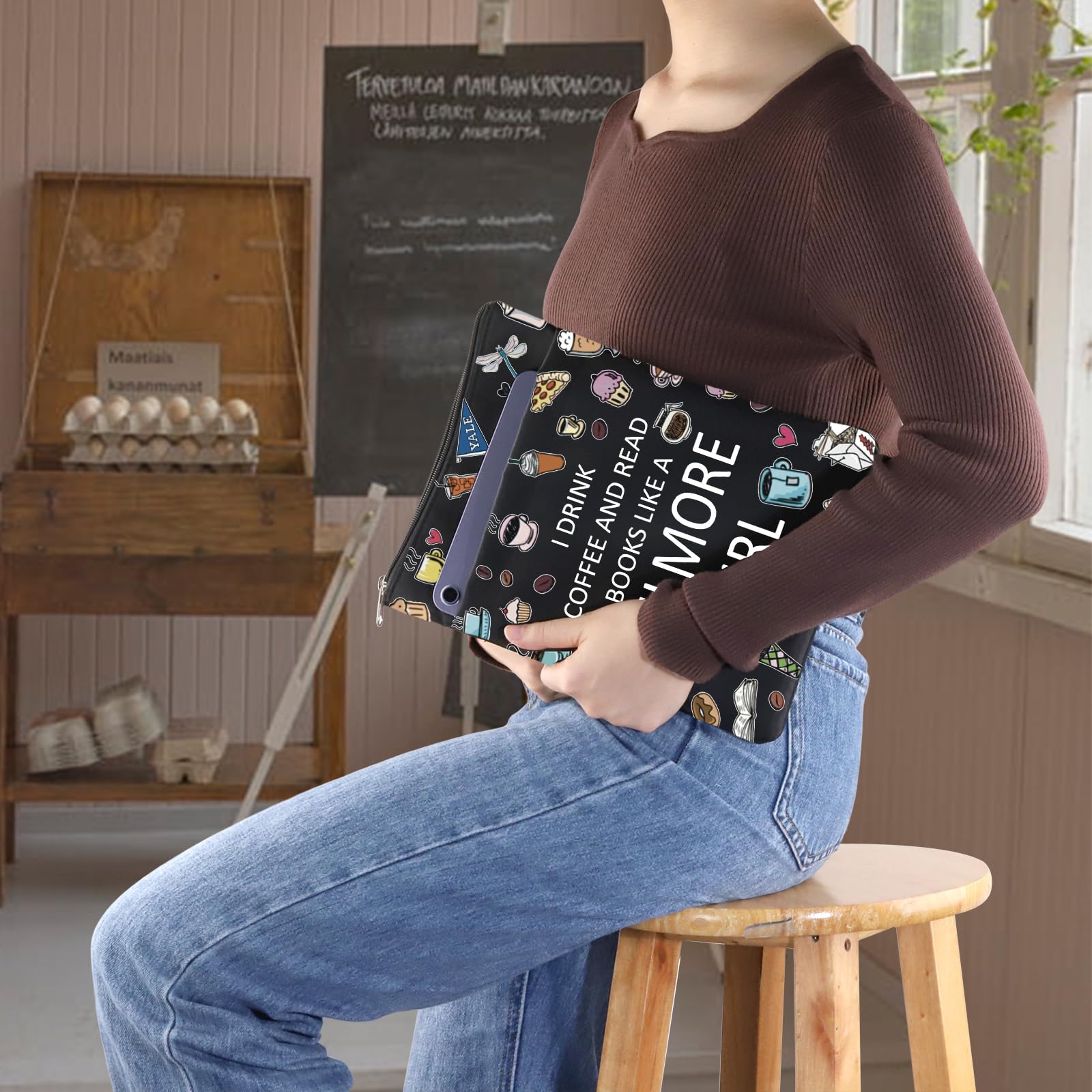 Luke's Diner Book Sleeve – Copertina per libro ispirata a Gilmore Girls, regalo per amanti del caffè