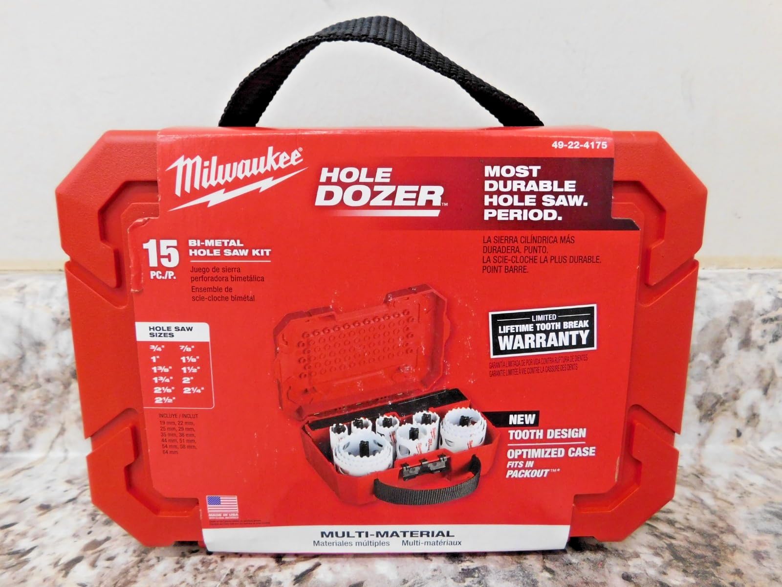 Amazon.com: Milwaukee 49-22-4175 General Purpose Hole Saw Kit, 15