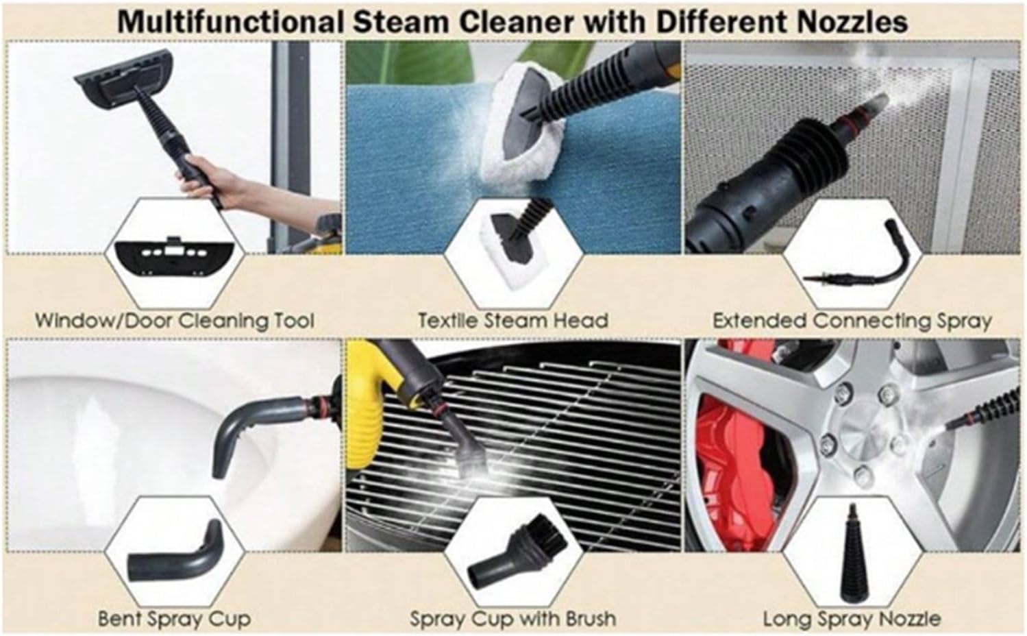 多機能ハンドヘルド高温蒸しクリーナー家庭用機械高圧洗浄アクセサリー多目的ハンドヘルド高温アプライアンスキッチン用