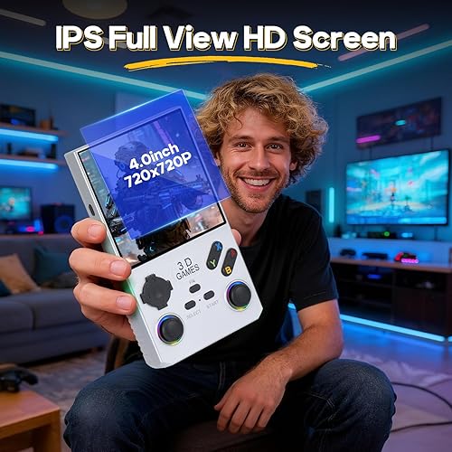 Miniatura 4 de 2025 New V40 Max Retro Handheld Game Console, 40000 Preloaded Games, 256GB Expandable Storage, 4 Inch IPS HD Screen, Portable Gaming Device with