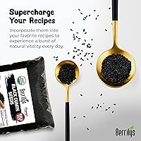 Vista 5 de Semillas de comino negro, orgánicas, bayas, 5 libras, también conocidas como Nigella Sativa, Kalonji, semillas negras, ideales para hornear, cocinar