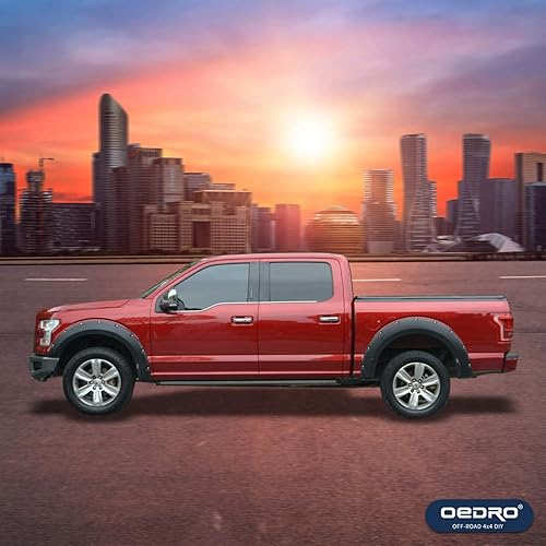 Miniatura 7 de OEDRO Cubierta suave de triple pliegue para caja de camioneta compatible con Ford F250 F350 F-250 F-350 Superduty 1999-2024 con caja de 8 pies