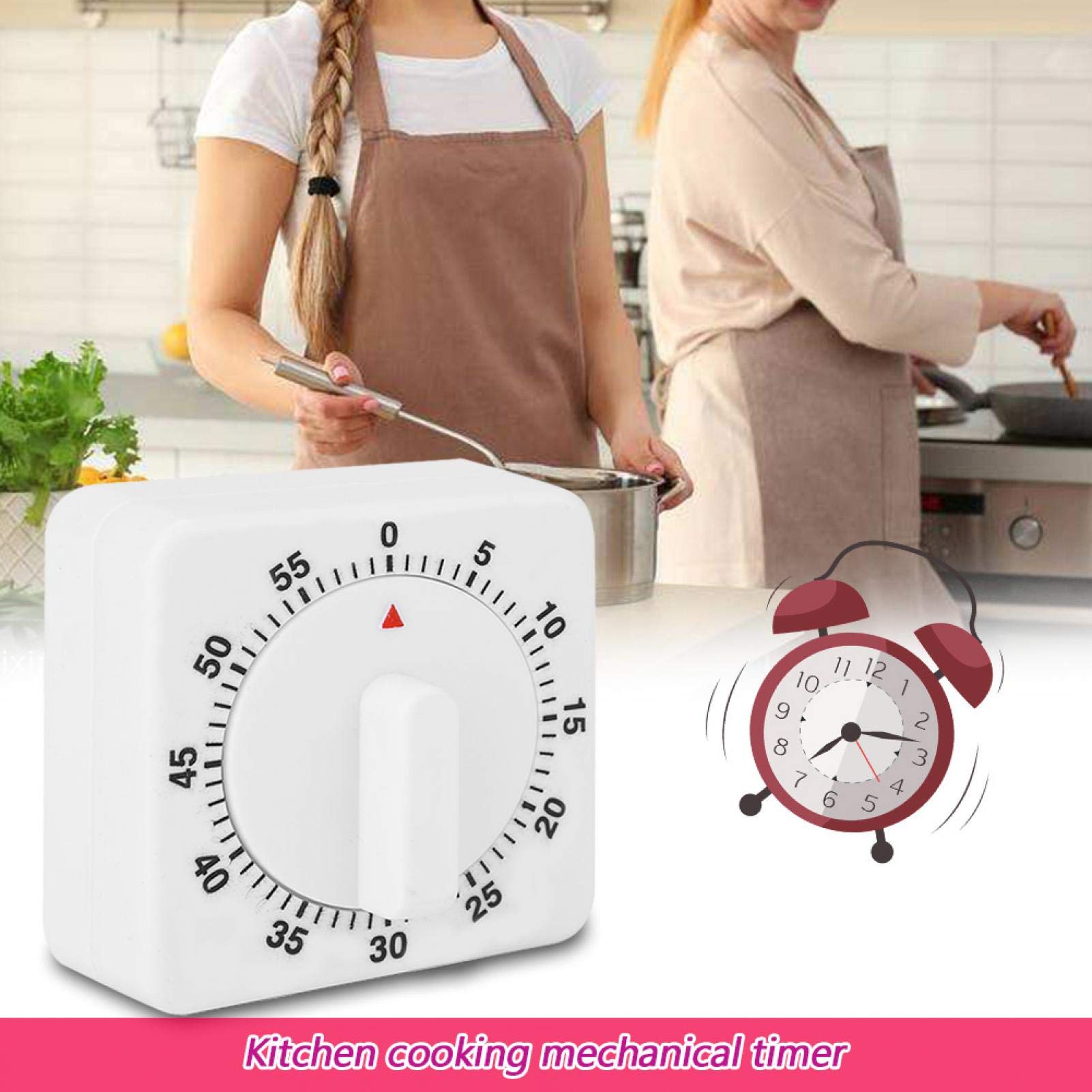Timer Da Cucina Analogico 60 Minuti - Allarme 80 DB, Magnetico, Design Retrò Per Cucina E Casa - Foto 9