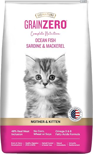 Grain Zero Dry Cat Food 7kg | Ocean Fish, Sardine &amp; Mackerel | DHA for Brain Development | 48% Fresh Inclusion | Supports ...