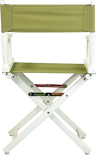 Miniatura 4 de Casual Home - Silla de director de 18.0 in, marco blanco con lona de verde oliva