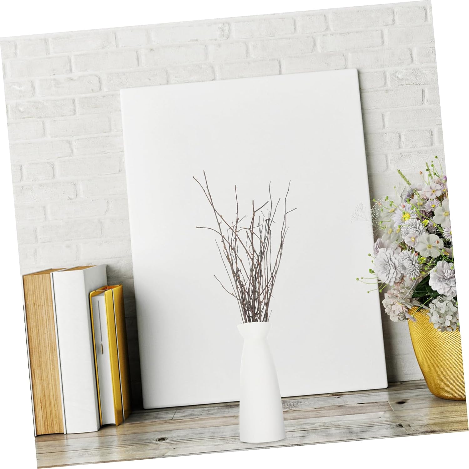 Luxshiny 10PCS Birch Twig Branches for Home Decoration Natural Dried Greenery Stems Rustic Centerpiece Decor for Weddings and Events