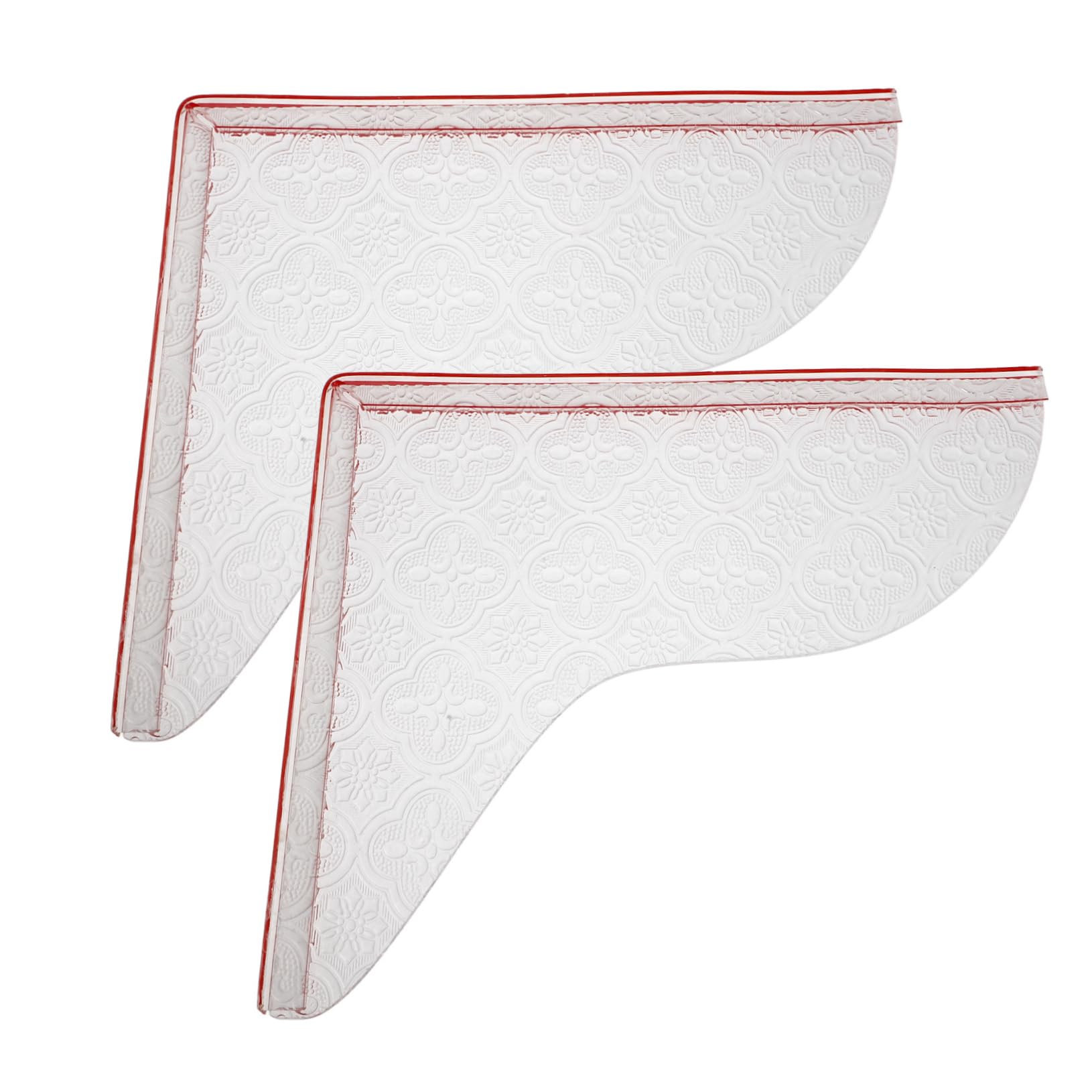 Cabilock 1pair Removable Acrylic Bathtub Splash Guard Self-Adhesive Water Barrier for Shower Tub Water Dam to Keep Floors Dry Easy Installation for Clean Bathroom