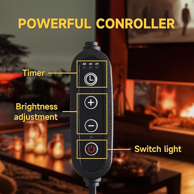 Lámpara Calentadora de Velas, Metal Negro, Pantalla de Cristal, Base E26 miniatura 8