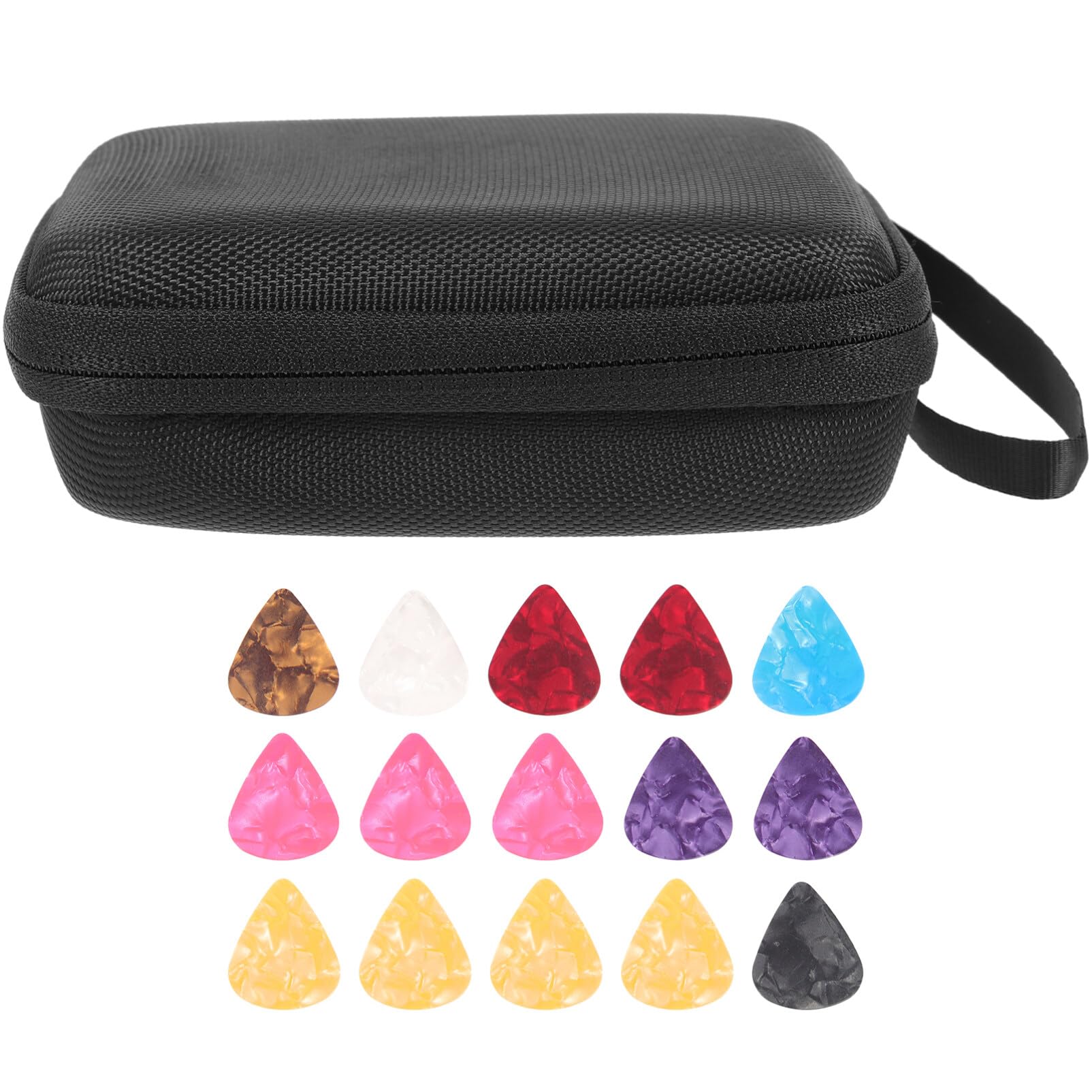 ibasenice 3juegos Estuche Organizador De Púas De Guitarra con Púas Aleatorias Accesorios De Guitarra Almacenamiento Compacto y Ligero Diseño Ergonómico y Material Duradero