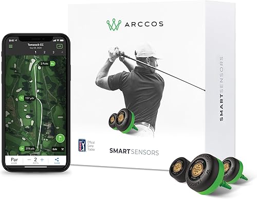 Miniatura 9 de Arccos Smart Sensors: sistema automático de seguimiento de juegos de golf, telémetro GPS alimentado por IA y distancias de club inteligente