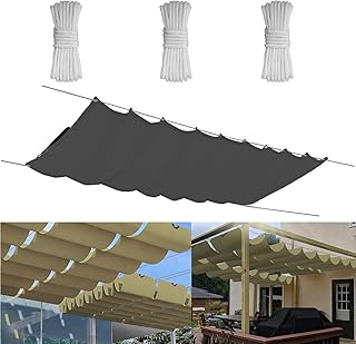 Einziehbare Welle Sonnensegel 0.6x2M, Verstellbar Aufrollbar Sonnenschutz Mit ösen, Spannmarkise Beschattung, Markise Wasserdicht Verstellbar Markisenstoff Für Terrassenüberdachung - Dark Graphit