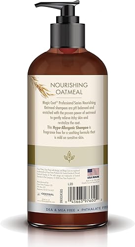 Miniatura 8 de Four Paws Magic Coat Professional Series Champú nutritivo para perros hipoalergénico de avena de 16 onzas líquidas