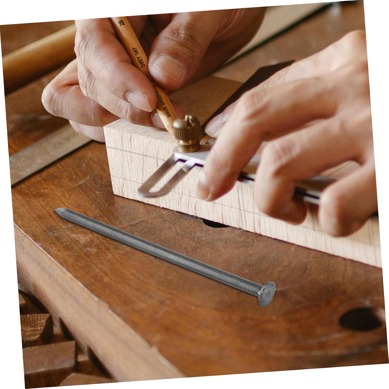 Iron Nails 500g Hardware Nails for Framing Landscape Anchoring DIY Woodworking
