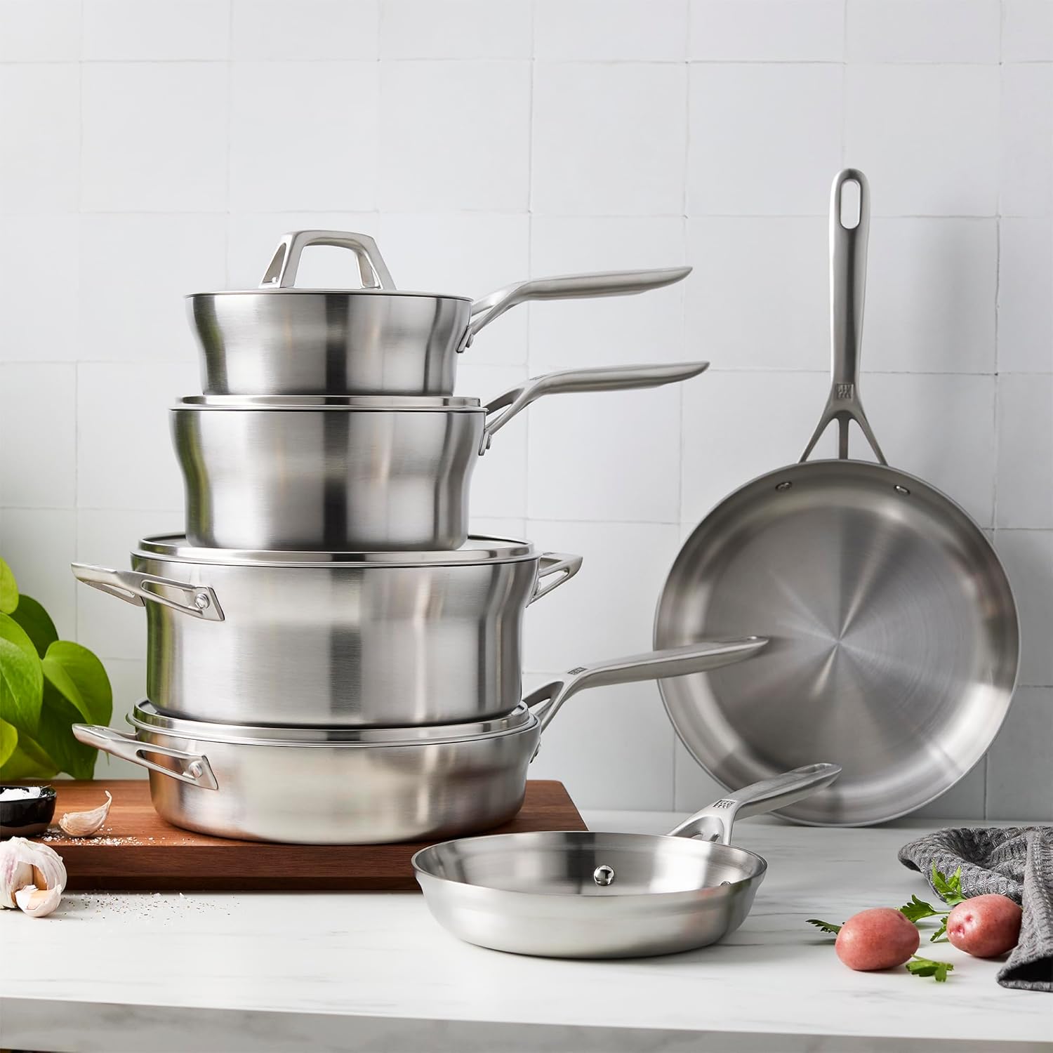ZWILLING Motion Stainless Steel 10-pc Stainless Steel Cookware Set