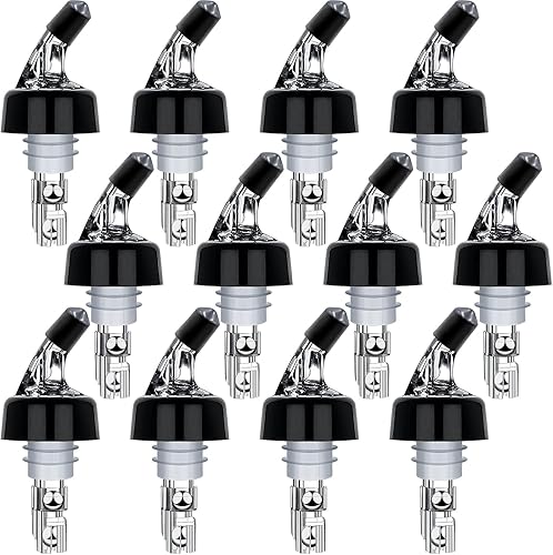 Vista 8 de Juego de 6 vertedores de botellas de licor, vertedores de 1 onza medidos de licor, dispensador de chupitos, camarero, vertedor automático de vino