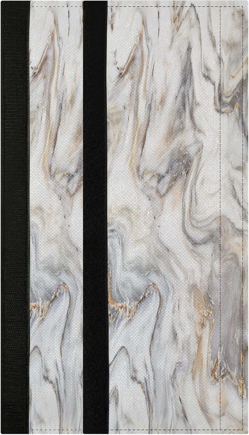 White Gold Marble Refrigerator Door Handle Covers 2 Pcs Kitchen Appliance Decor Handles Fridge Protector Gloves Ovens Door Cloth for Stove Dishwasher Microwave