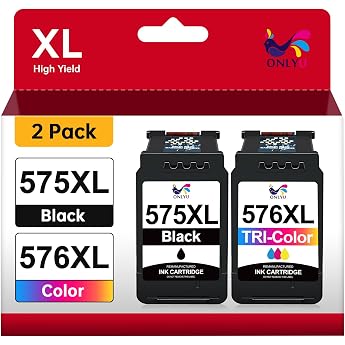 ONLYU 575XL 576XL Kompatibel Ersatz f r Canon PG575XL CL576XL Druckerpatronen Canon 575 576 Patronen f r TS3750i TR4755i TS3550i TS3551i TS3751i TS3752i TR4750i TR4751i TR4756i Schwarz Farbe