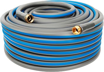 Premium Non-Expandable Water Hose, Heavy Duty, Drinking Water Safe, No Kink, Flexible | Ideal Garden, RV, Marine, Farm Hose for All-Weather Use with Leakproof Brass Fittings | 5/8" x 75 - Foot