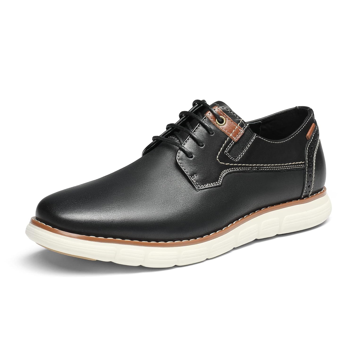 Bruno Marc Mens Crossflex Oxford Dress Sneakers Casual Leather Dress Shoes