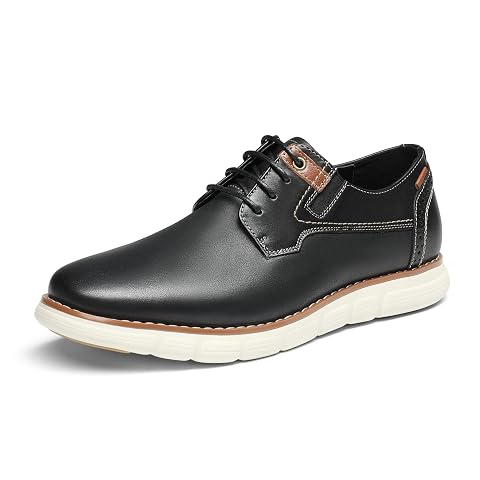 Bruno Marc Mens Crossflex Oxford Dress Sneakers Casual Leather Dress Shoes